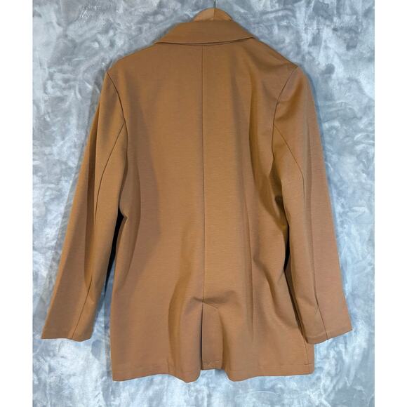 NWOT Garnet Hill Tencel Camel Blazer 12 L Oversized Office Career Casual Preppy - Picture 5 of 11